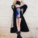 Iridescent Mini Skirt & Cage Bandeau Top (Sample)