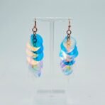 Blue_iridescent_with_rose_gold_earrings