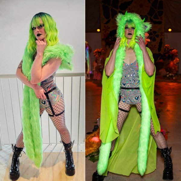 UV Green Tentacle Hood with LEDs (Sample)