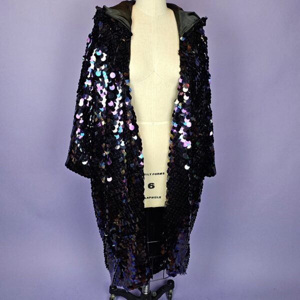 Hooded-sequin-kimono Hooded-sequin-kimono