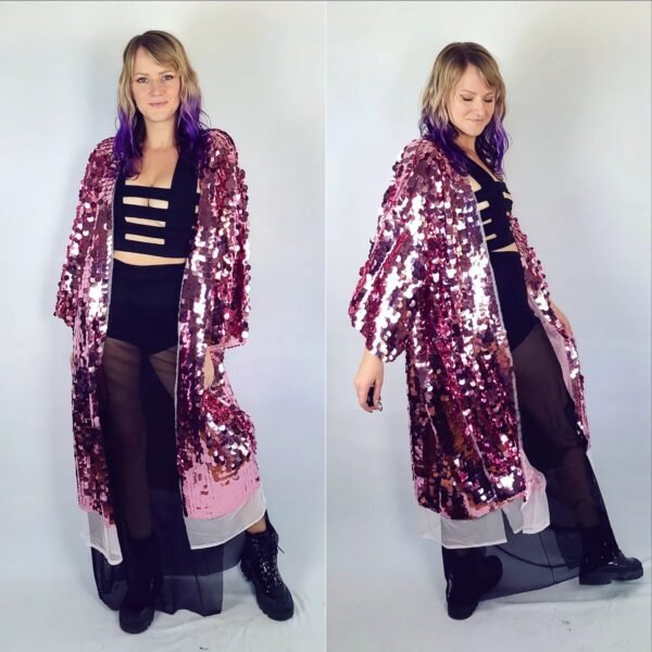 Pink-sequin-kimono Pink-sequin-kimono